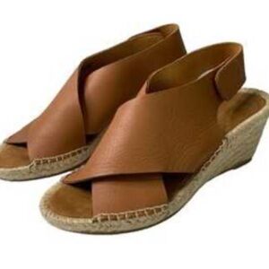 Maypol Spanish Leather Wedge Espadrille Sandals